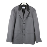 Blt Collar Leather Blazer (2color) (6684822208630)