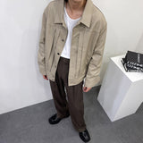 レザーピンタックジャケット/EV leather pin tuck jacket (3 colors)