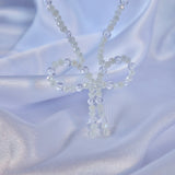 Hologram Bead Ribbon Necklace