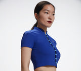 キキノットボタンフロントTシャツ / Kiki Knot button-front Top (4546537259126)