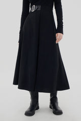 サイドベルトロングスカート / Side belt long skirt (2color)