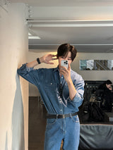 シグフィットデニムシャツ/LMN Sig Loose Fit Denim Shirt (4 colors)