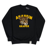 [UNISEX] Big Real Leopard Font White Clip Sweatshirt (6654940282998)