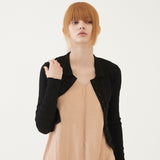 CROPPED SLIM CARDIGAN (BLACK) (6579704004726)
