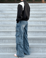 Triple pocket denim pants