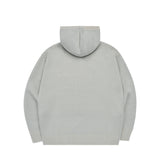 ROUND LOGO HOODIE KNIT GREY