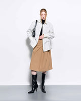 DOZI - Pinched Midi Skirt _ Beige