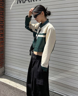 (UNISEX) バギーワイドコットンカーゴパンツ