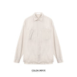 LMN two-pocket oversized cotton shirt (5 colors)