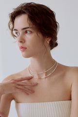 [14K] Piece Pearl Necklace