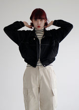 スエードステッチジャケット/Suede Stitch Jacket (2color)