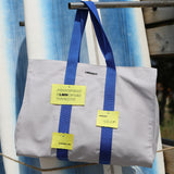 コットン 2WAY キャンバスバッグ / COTTON 2WAY CANVAS BAG-GRAY+BLUE