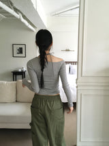 [SET] Signal Layered Tank Top One Shoulder T-Shirt