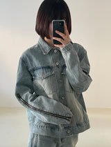 ジッパーデニムジャケット