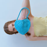 ハンドメイドハートバッグ / HANDMADE HEART BAG, BLUE