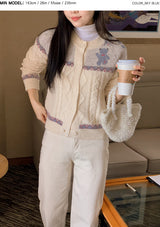 Nordic Bear Wool Knit Cardigan (3color)