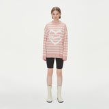 STRIPE HEART ROUND NECK KNIT_PINK (6612837630070)