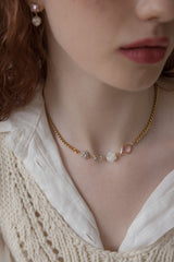 レトロムードビンテージサージカルチェーンネックレス/Retro mood vintage surgical chain necklace
