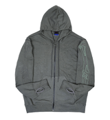 THE FOUNDATION zip-up hoodie(Khaki grey) (6636898091126)