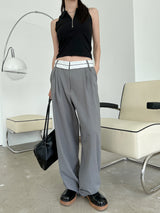 オビカラーマッチングスラックス / Obi color matching slacks (2color)