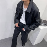 レザーピンタックジャケット/EV leather pin tuck jacket (3 colors)