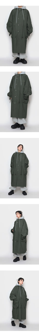 ロングトレンチボンバージャケット / Long Trench Bomber Jacket