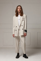 Cropped slacks - Ivory (4622120616054)
