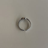 クレセントムーンレイヤードリング / crescent moon layered ring (925silver)
