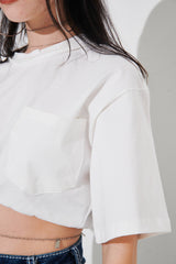 COSY BANDING CROPPED T-SHIRT (6690639085686)