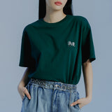 ロマンティックスローガンTシャツ / ROMANTIC SLOGAN TEE SHIRT_GREEN
