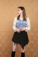 velvet sha blouse blue (6651907309686)