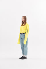 "psln" 長袖Tシャツ ライム/ "psln" long sleeve lime (4437309685878)