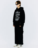 オーバーサイズタイポフーディー/OVER SIZE TYPO HOODIE-BLACK