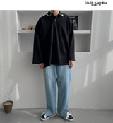 ASCLO Side Slit Denim Pants (2color) (6685980033142)