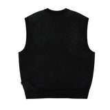 SECRET CLUB KNIT VEST - BLACK (6692512071798)