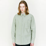 Bar tag Shirt olive (6683676901494)