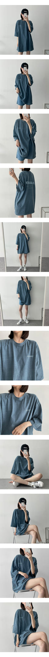 オーバーサイズピグメントウォッシングショートスリーブTシャツ / Oversized Pigment Washing Short-Sleeved T-shirt