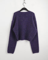 [Wool 10]ポニョマルチミックスラウンド長袖ニット