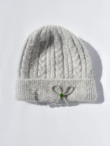 Light Grey Ribbon Beanie