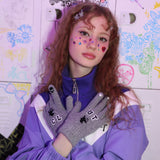 ゴーストウールニットグローブ/0 5 ghost wool knit gloves - GREY