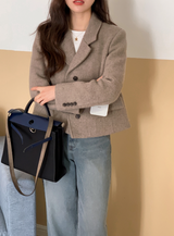 [SHOPPERMADE] テーラードウールショートコート (3color)