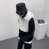 クロップパッドデッドフードベスト/[Unisex] Cropped padded hooded vest (2 colors)