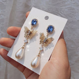 バタフライクイーンイヤリング / Blue Butterfly Queen Earring