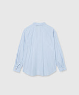 STRIPE ZIP-UP SHIRT_Blue