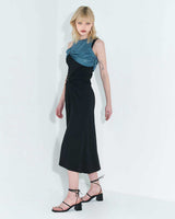チェーンリンクレイヤードドレス / Chain Link Layered Dress _ Teal