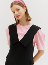 Curved short sleeve tee - Pink (6682587562102)