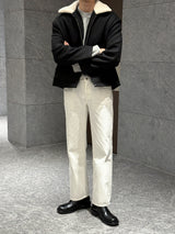 ロエウールカラースエードジャケット / loe wool collar suede jacket (3 colors)