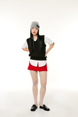 MINI RIBBON BEANIE / GREY