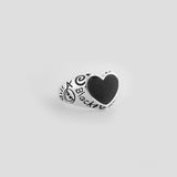 BLACK LOVE RNG SILVER925 (DOODLE) (6685167517814)
