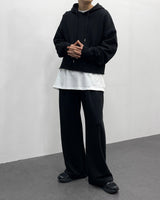 オールインワンクロップドフーディ/FL All-in-One Cropped Hoodie (4 colors)